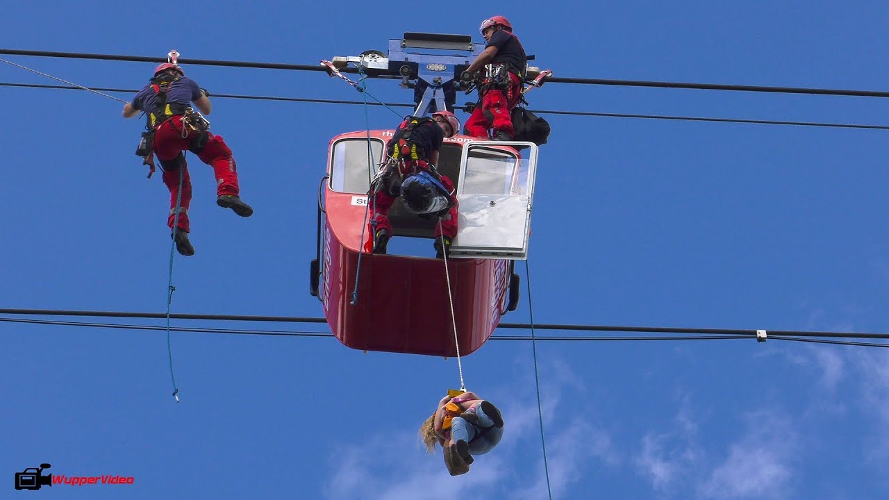 Seilbahn-Unfall in Köln - Feuerwehr rettet 65 Menschen | 30.07.2017