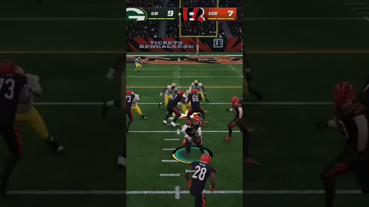 Madden Game Play🕹️| Quick handoff by joe mixon#madden23 #madden23gameplay #maddennfl23