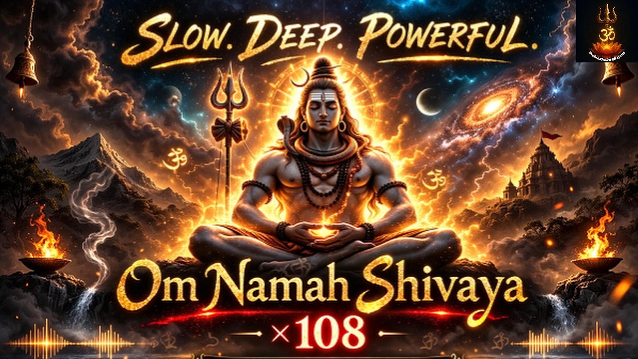 Om Namah Shivaya ×108| Slow & Deep Chanting|Transform Your Energy |Night Meditation#Shiva#Meditation
