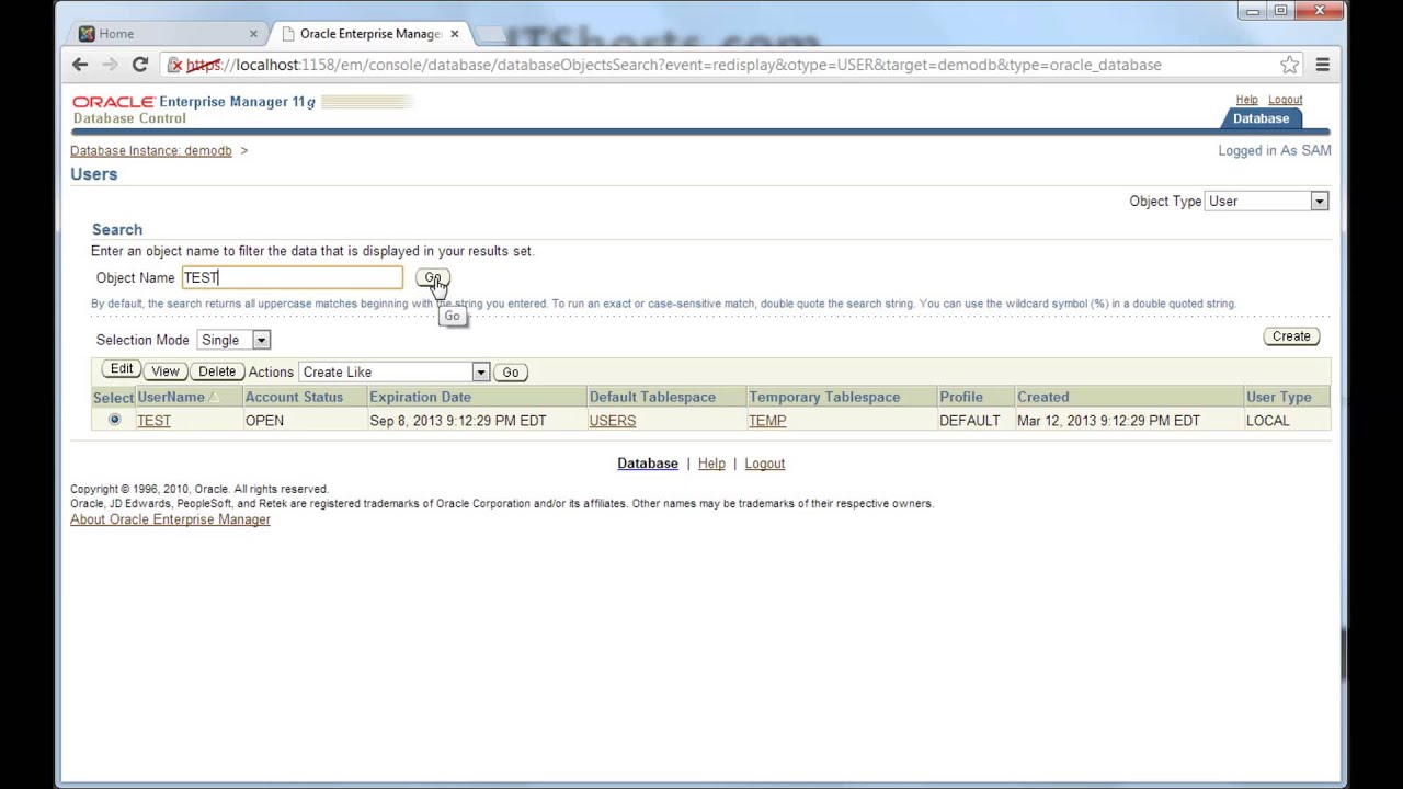 Default Tablespace and Temporary Tablespace for a new Oracle Database user - Database Tutorial 46