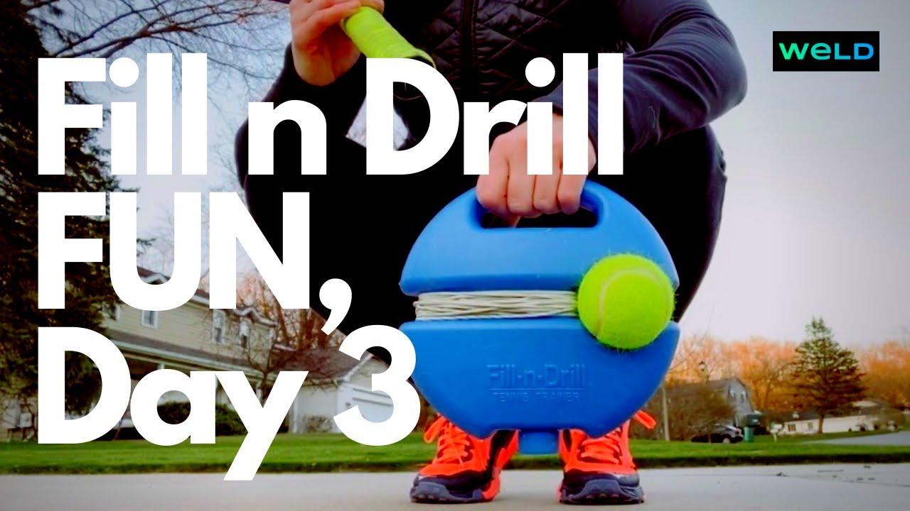 Tourna Tennis Trainer Review  Video - How to have Fill n Drill FUN, Day 3