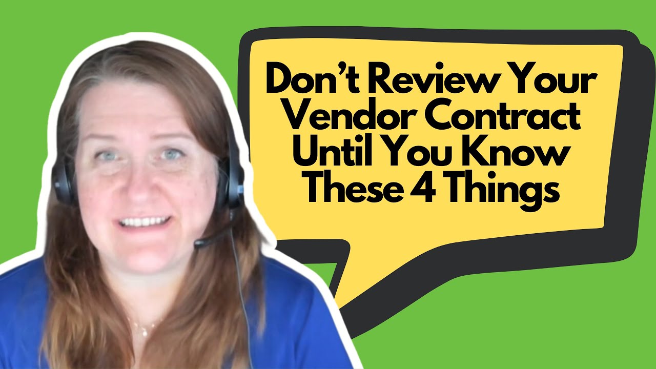 Figure Out These 4 Things Before You Redline Your Vendor Contracts