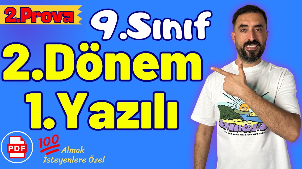 9.SINIF 2.DÖNEM 1.YAZILI SORULARI 🚀 / 24 Mart Edebiyat Sınavı Soruları / Hedef: 100 🎯