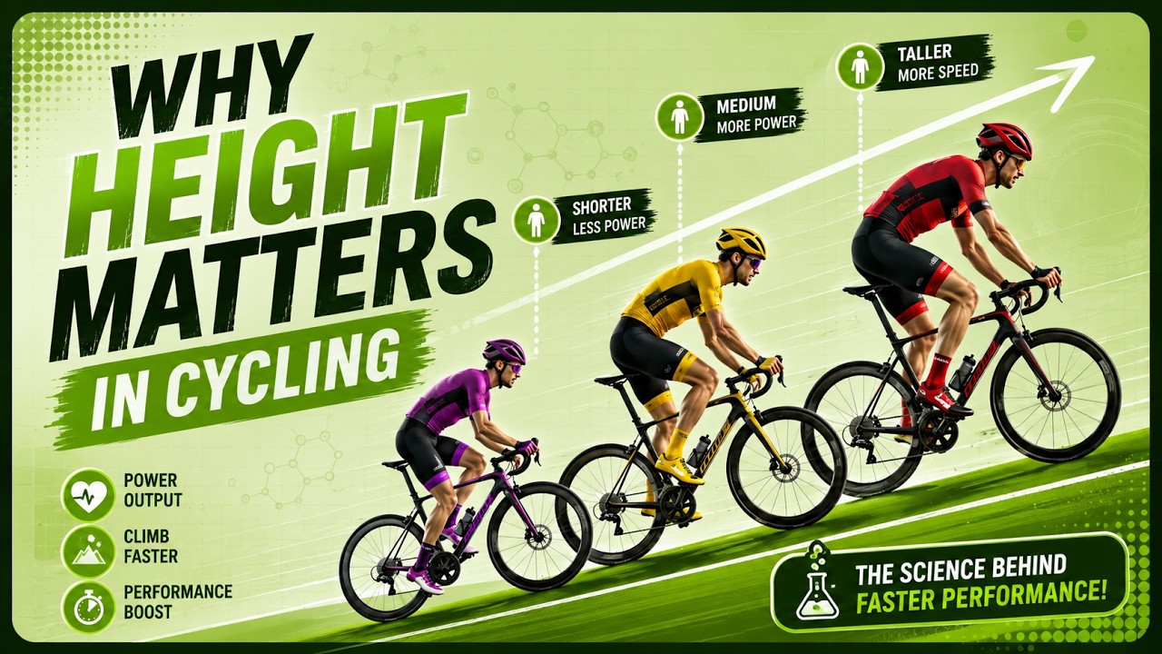 Science of how body height affects cycling speed (why climbers are small and sprinters are tall)