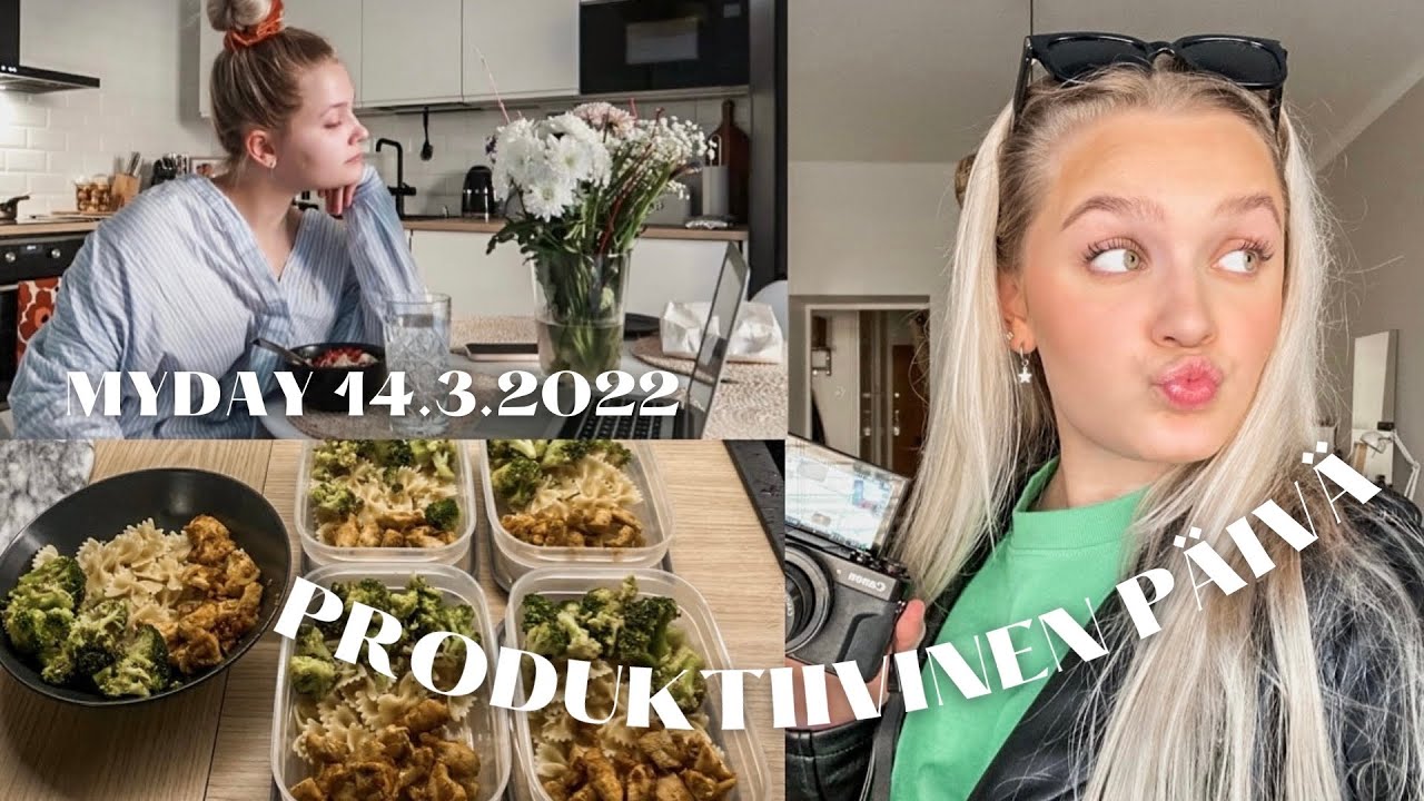 PRODUKTIIVINEN PÄIVÄ | vlogi, etäkoulupäivä, mealprepping