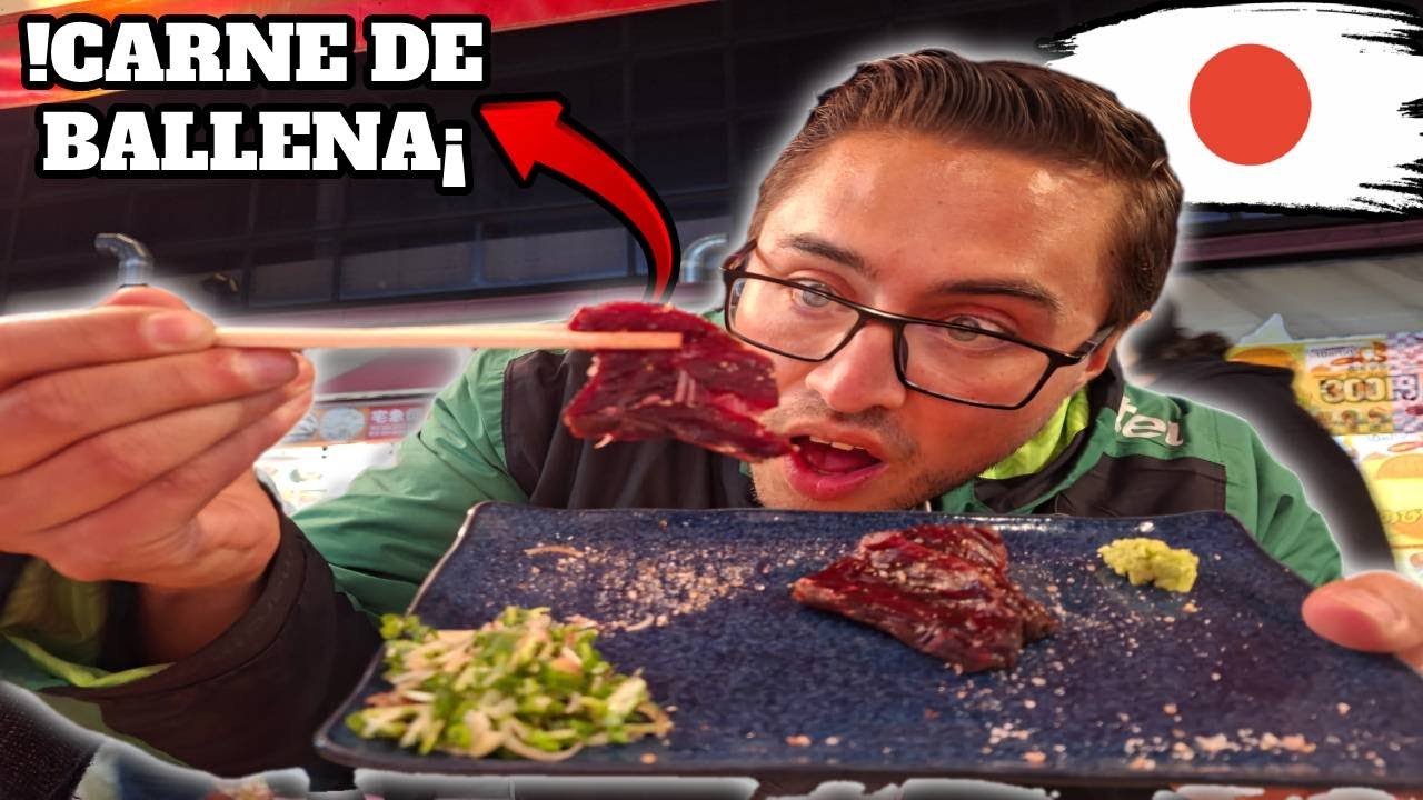 Un Boliviano Prueba COMIDA CALLEJERA en JAP&Oacute;N | &iexcl;Com&iacute; carne de BALLENA! 😱