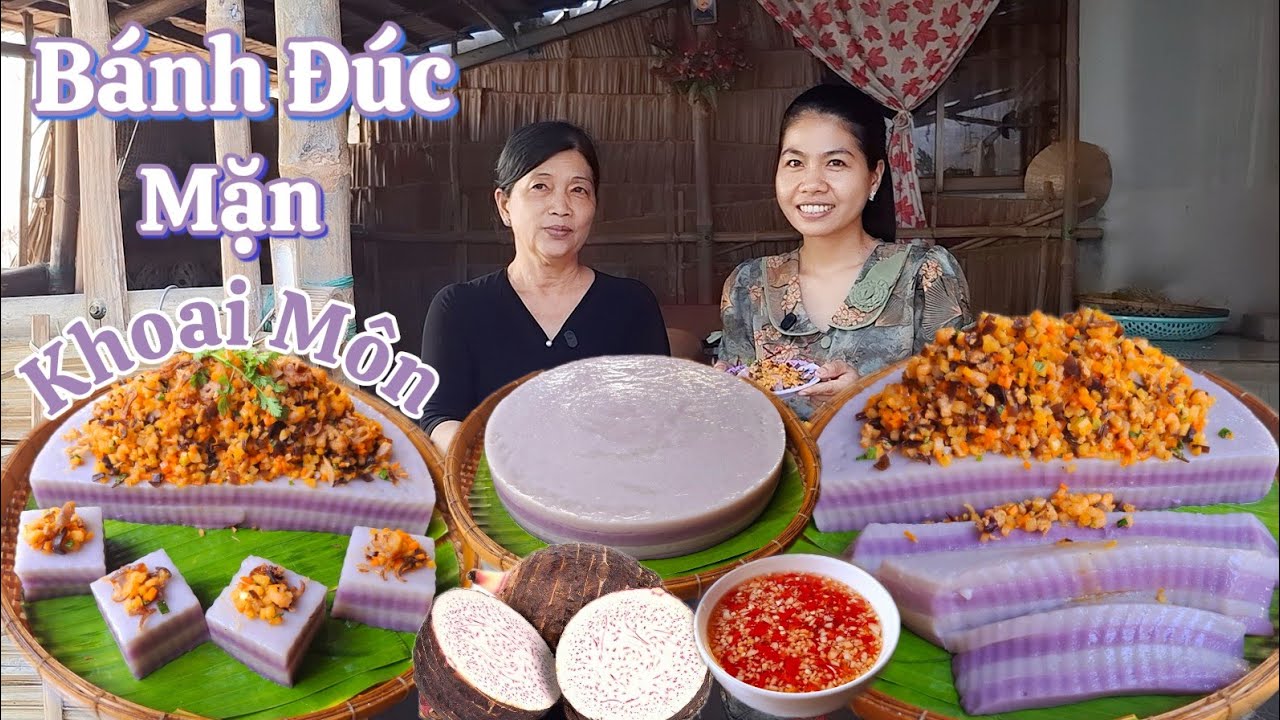 Cách làm Bánh Đúc Mặn Khoai Môn thơm ngon bùi béo của người miền tây
