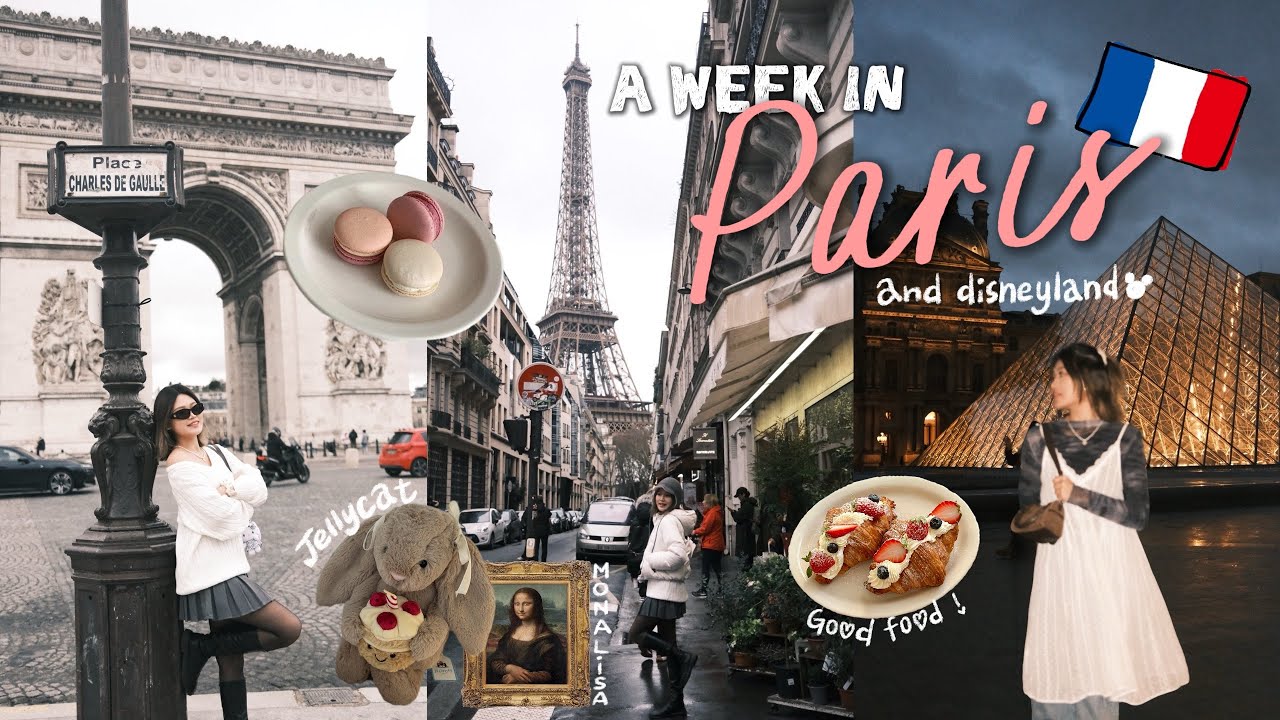巴黎vlog🇫🇷 人生第一次來到法國 ♡ 終於親眼見到埃菲爾鐵塔✨ 巴黎迪士尼/羅浮宮/逛古著二手店！TRAVEL VLOG｜環遊歐洲系列