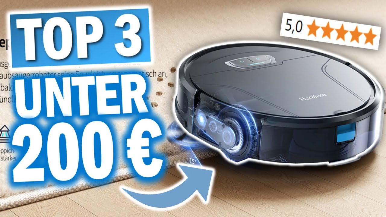 SAUGROBOTER für unter 200€!! 🔥 | Top 3 günstige Saug- und Wischroboter 2026