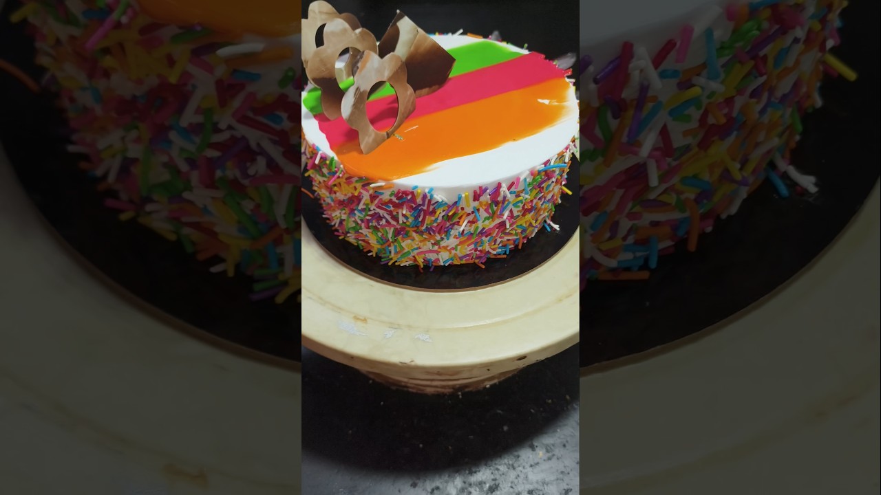 Amazing Multi colour cake design 