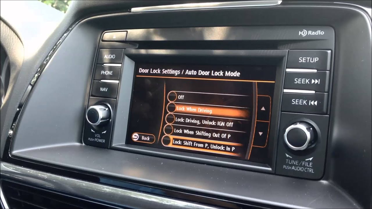2015 Mazda6 Personalization - Door Lock Settings