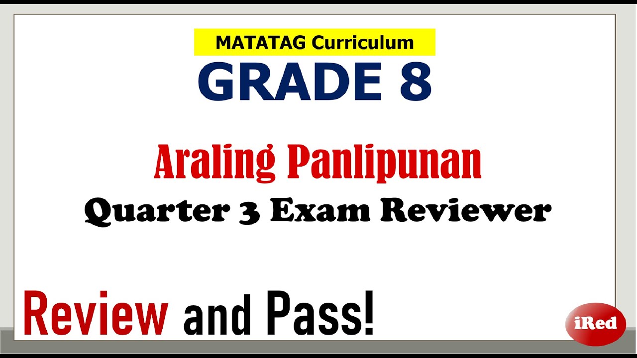 Araling Panlipunan 8 Quarter 3 Exam Reviewer