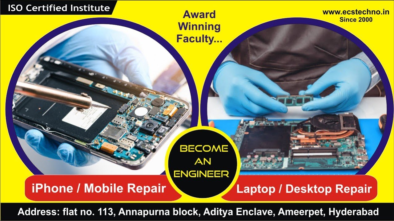 Chip level repairing course I Mobile , Laptop Repairing  I iPhone Training Institute in Hyderabad
