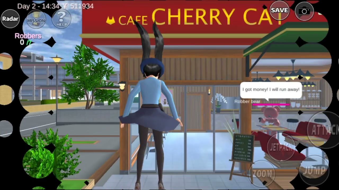 mission sakura school simulator - Defeat robber Bears level1