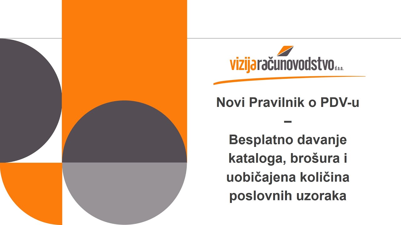 Besplatno davanje kataloga, brošura i poslovnih uzoraka, Vizija računovodstvo