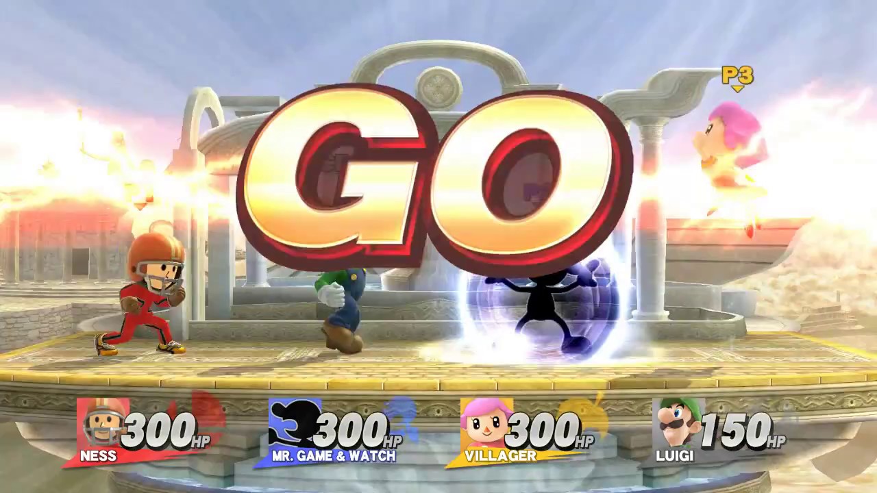 Super Smash Bros Wii U - Crazy Stamina Match - 3 Players
