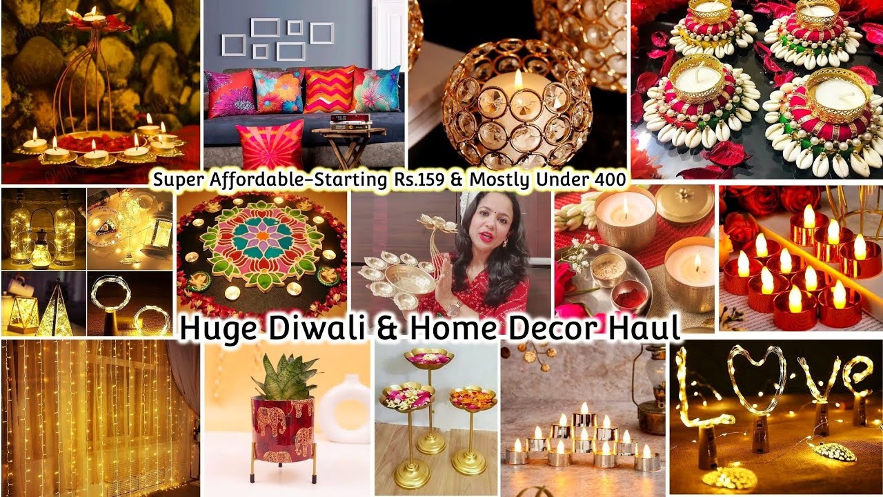 Huge Latest & Affordable Diwali & Home decor haul -Diwali decoration haul & decor ideas