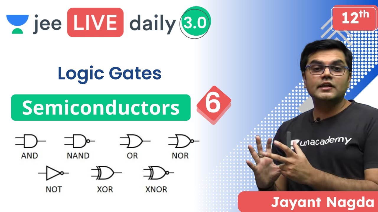 JEE 2022: Semiconductors L6 | Logic Gates | Unacademy JEE | JEE Physics | Jayant Nagda