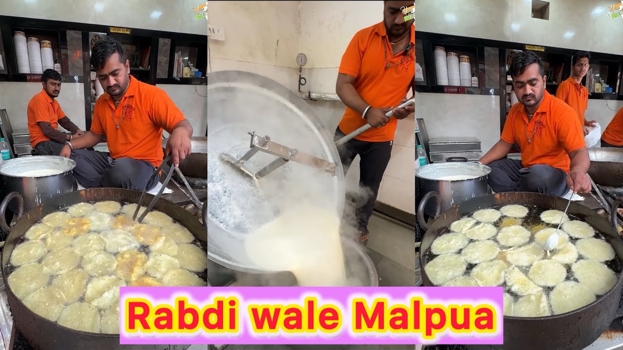 Art of making Rabdi wale Malpua in Pushkar, Rajasthan 😍😍 Full process dekh kar maja aa jaega🤩🤩