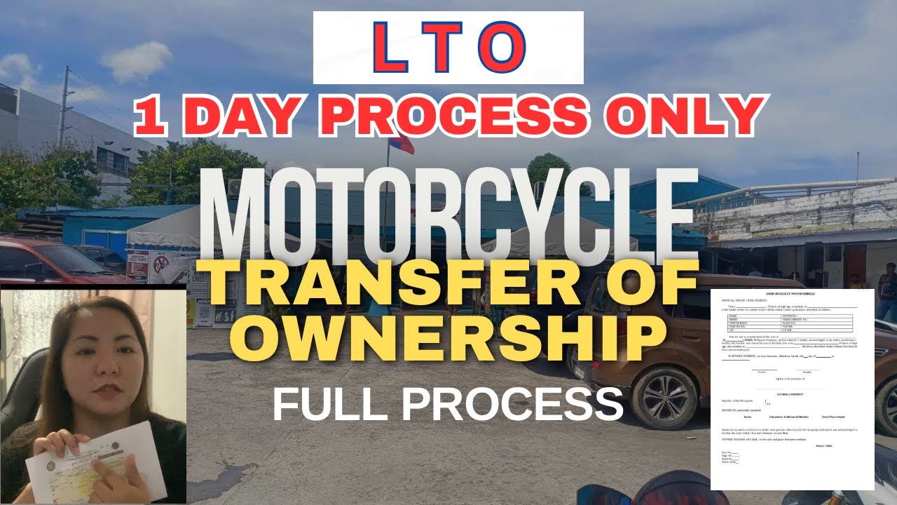 MOTORCYCLE/MOTOR VEHICLE TRANSFER OF OWNERSHIP COMPLETE PROCESS AT GASTOS