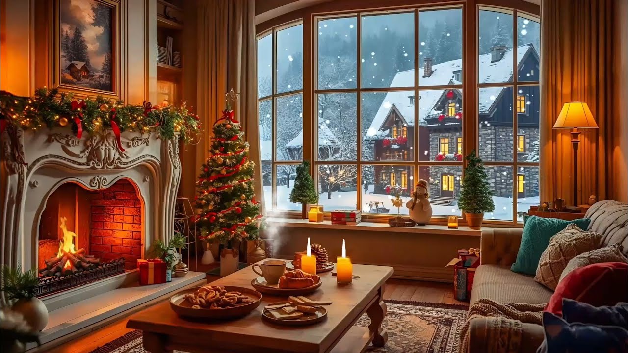 Winter Coffeehouse Jazz ☕🔥 | Cozy Fireplace Ambience for Focus, Study & Deep Work