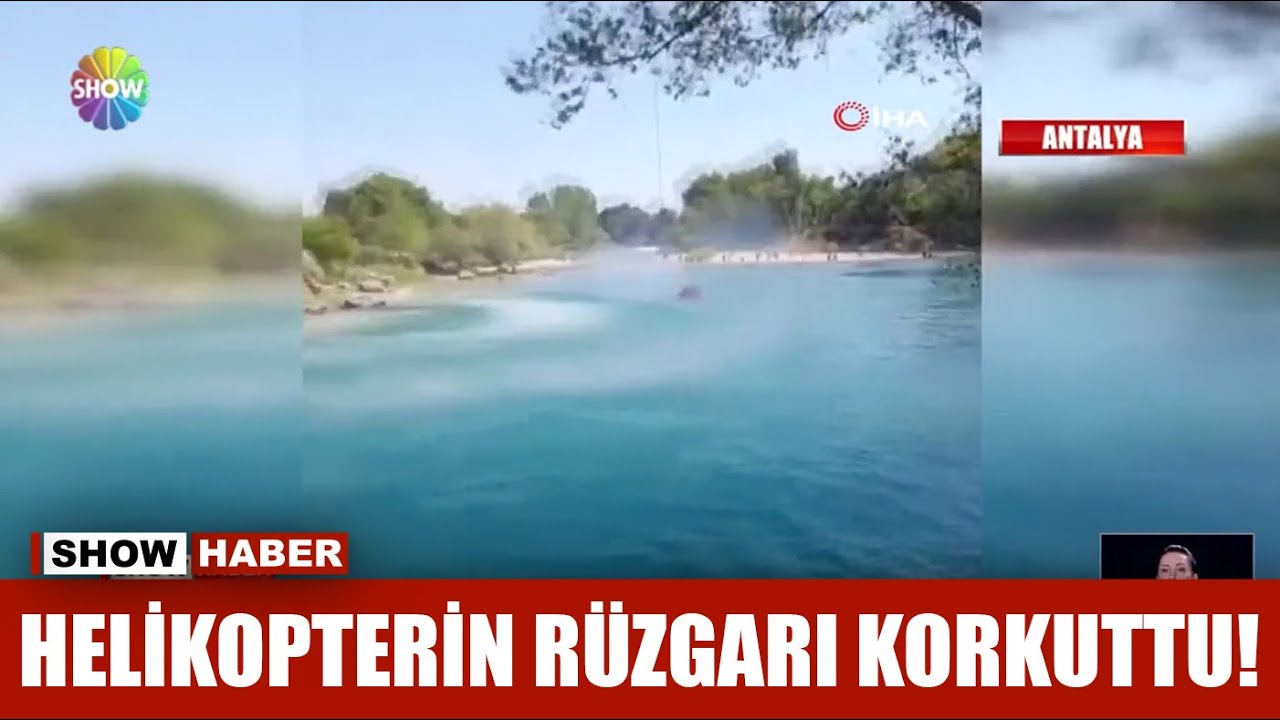 Helikopterin rüzgarı korkuttu!