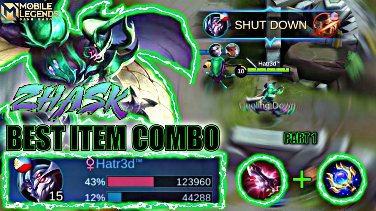 ZHASK BEST TWO ITEM BUILD COMBINATION EXPERIMENT PART 1 | EXTRATERRESTRIAL SKIN GAMEPLAY - MLBB