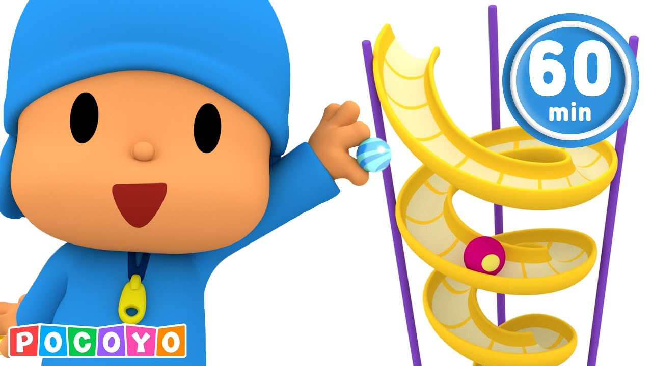🌈 ¡Carrera de Canicas Arcoíris de Pocoyó!  [60 mins] POCOYÓ en ESPAÑOL LATINO | CANCIONES & DIBUJOS