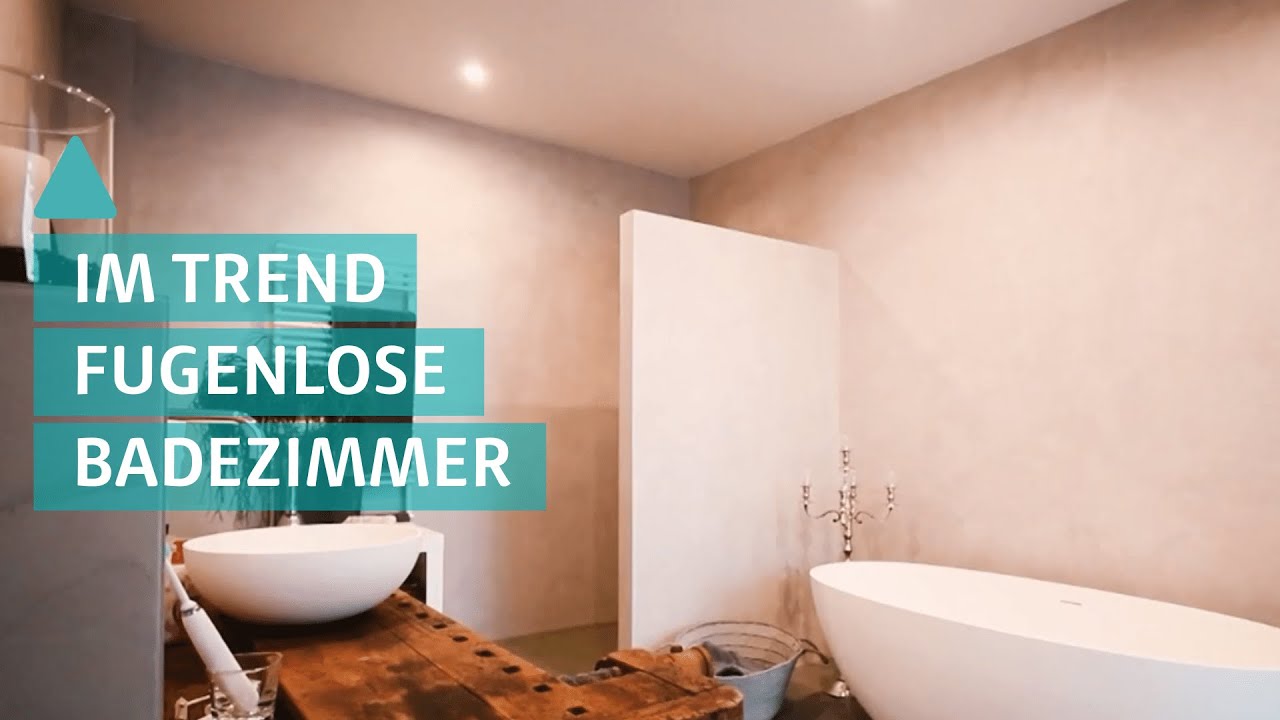 Badezimmer: Gro&szlig;fl&auml;chiger Trend &ndash; Fugenlose B&auml;der