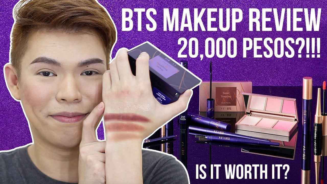 OMG!!! TRYING $400 VT x BTS MAKEUP + REVIEW - Kenny Manalad