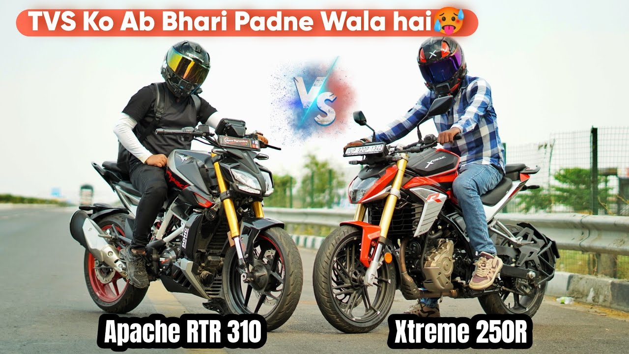 2025 Xtreme 250R vs TVS Apache RTR 310 || Drag Race || Unexpected Result baba 🤔