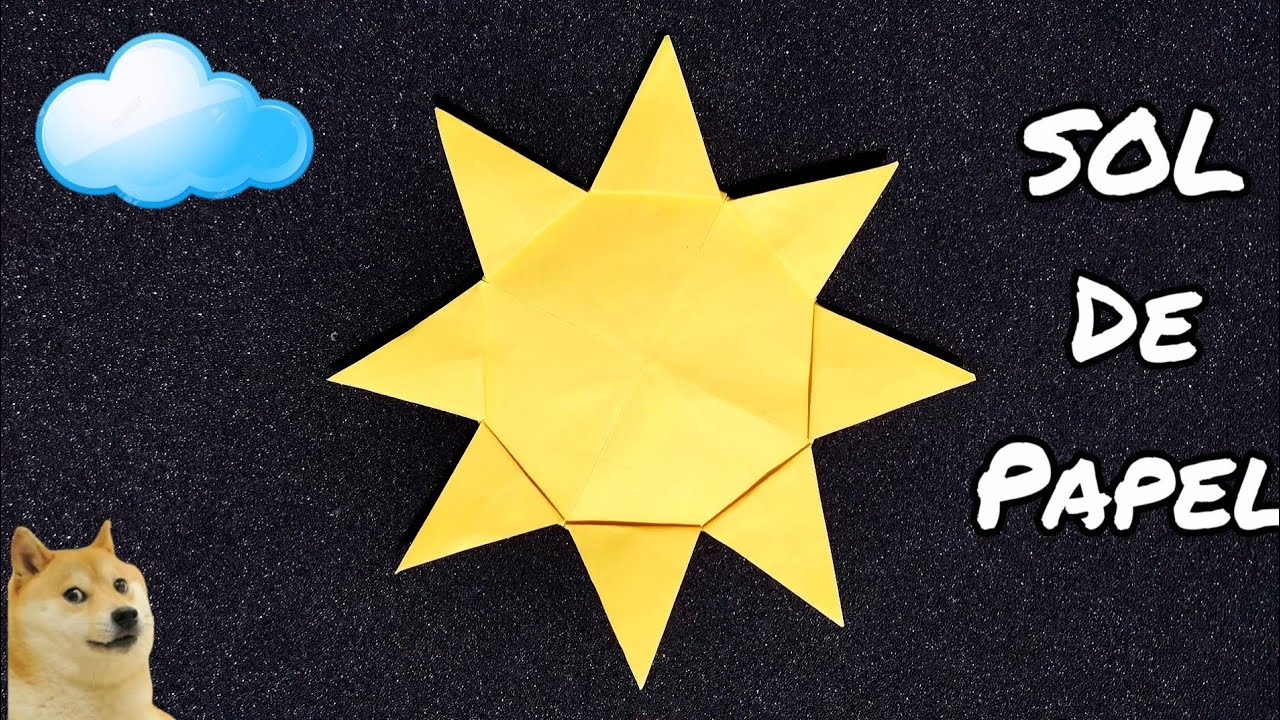 Como hacer un Sol de Papel fácil☀️ - How to make an origami Sun