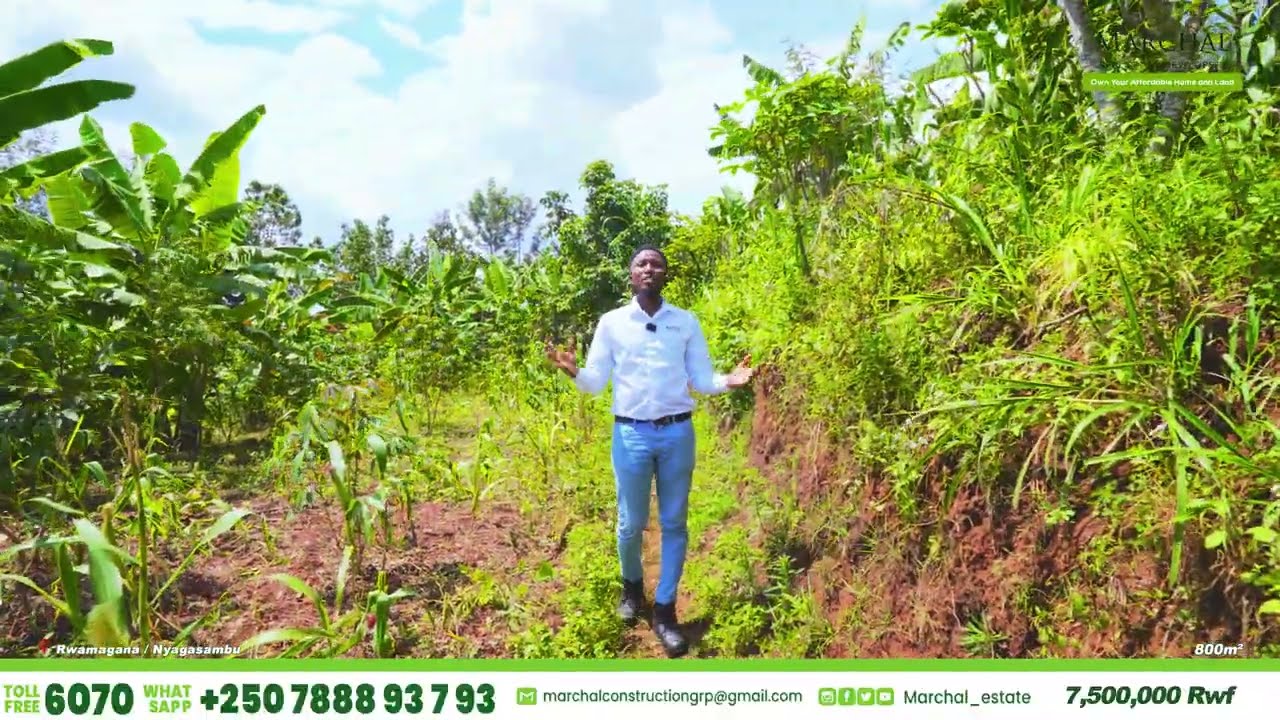 NYAGASAMBU: #IKIBANZA Kinini 800m2 KIGURISHWA Macye | mu Miturire Ahantu Heza Cyane | NTUCIKWE