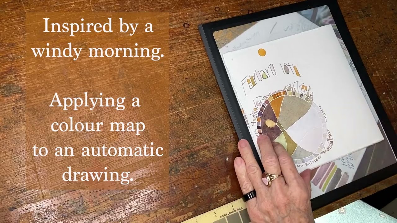 Applying a Windy Morning Colour Map to an automatic drawing inspired by the Sound of Strong Gusts