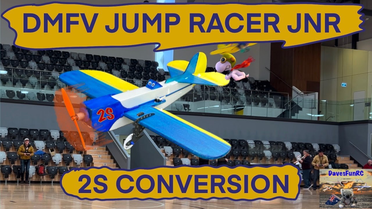 DMFV Jump Racer Jnr RC Plane 2S Battery Conversion #davesfunrc