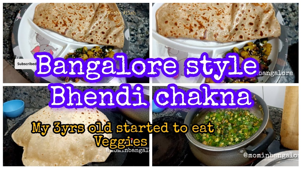 My 3 yrs old enjoys Aloo Bhendi  😊😊 -- recipe shared 