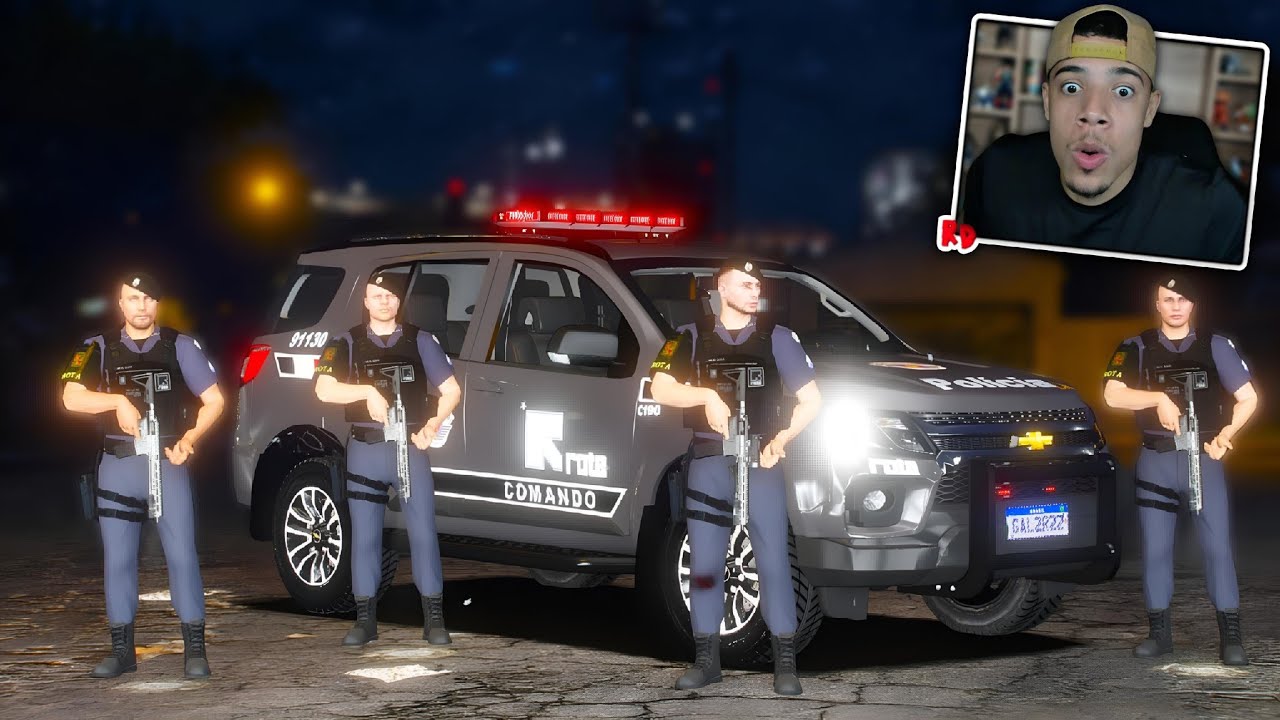 A ROTA ENTROU NA FAVELA A NOITE e A BALA COMEU! (INSANO) - GTA 5 : MOD POLICIA