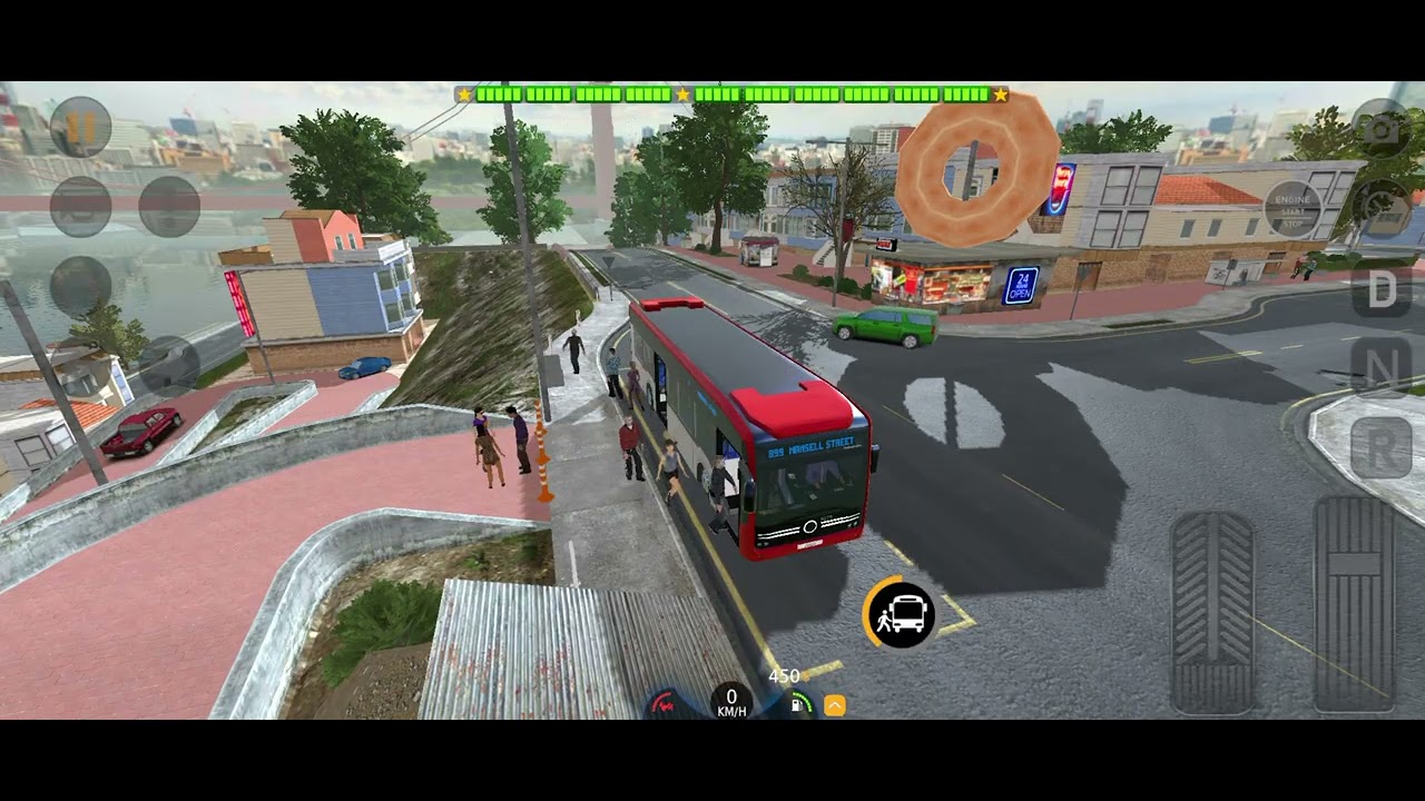 Red Bus simulator game 