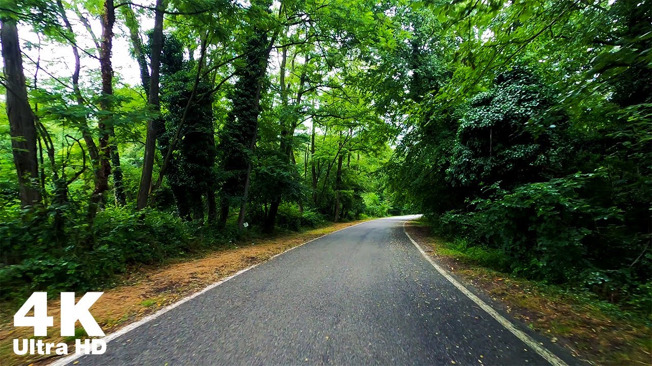 Driving Along an Empty Road | Stock Footage |