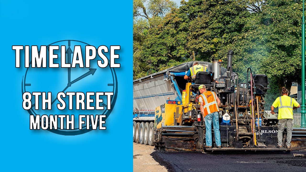 8th Street 5th Month - Final touches and Open To Traffic Timelapse