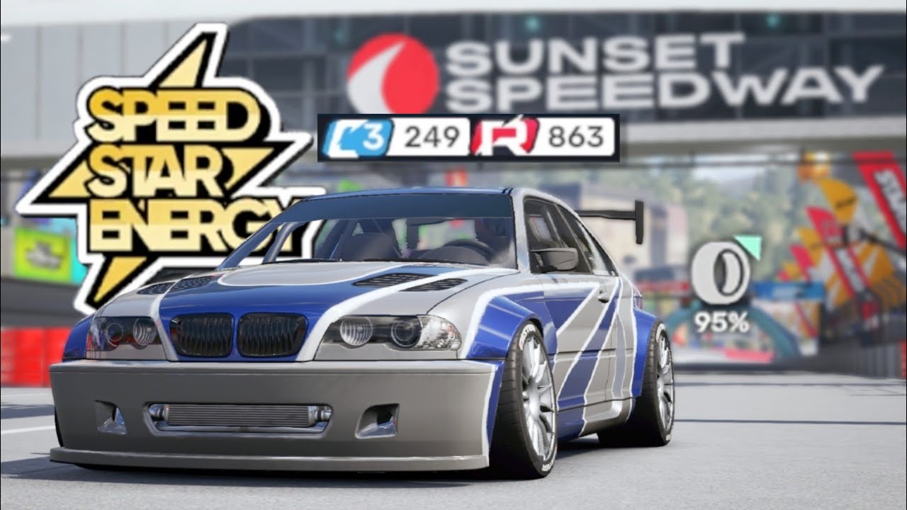 Обновлены настройки и игровой процесс BMW M3 GTR для SPEED STAR ENERGY в CarX Street!