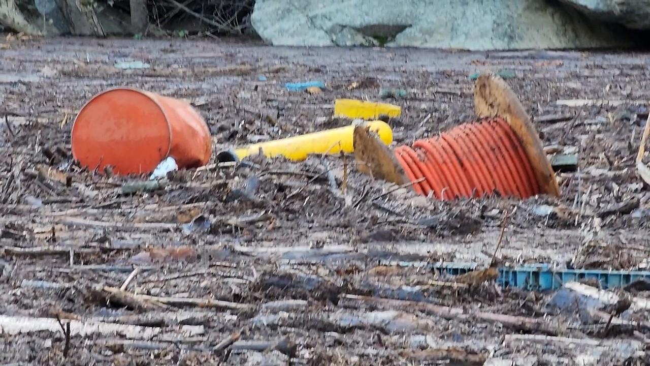 Rices Crossing below Colgate Powerhouse after the penstock failure on Feb. 13, 2026