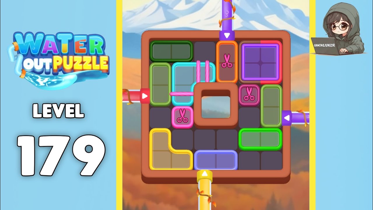 Water Out Puzzle level 179 solution