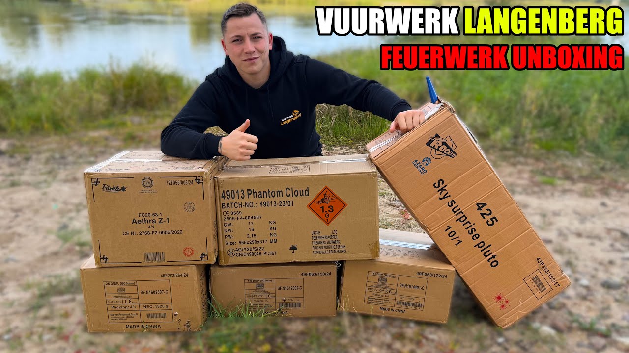 XXL 800€ SILVESTER FEUERWERK UNBOXING + GEWINNSPIEL 🇩🇪🧨 VUURWERK LANGENBERG 