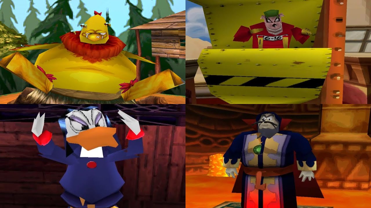 Donald Duck: Goin' Quackers (PS1) - All Bosses & Ending (PlayStation 1)
