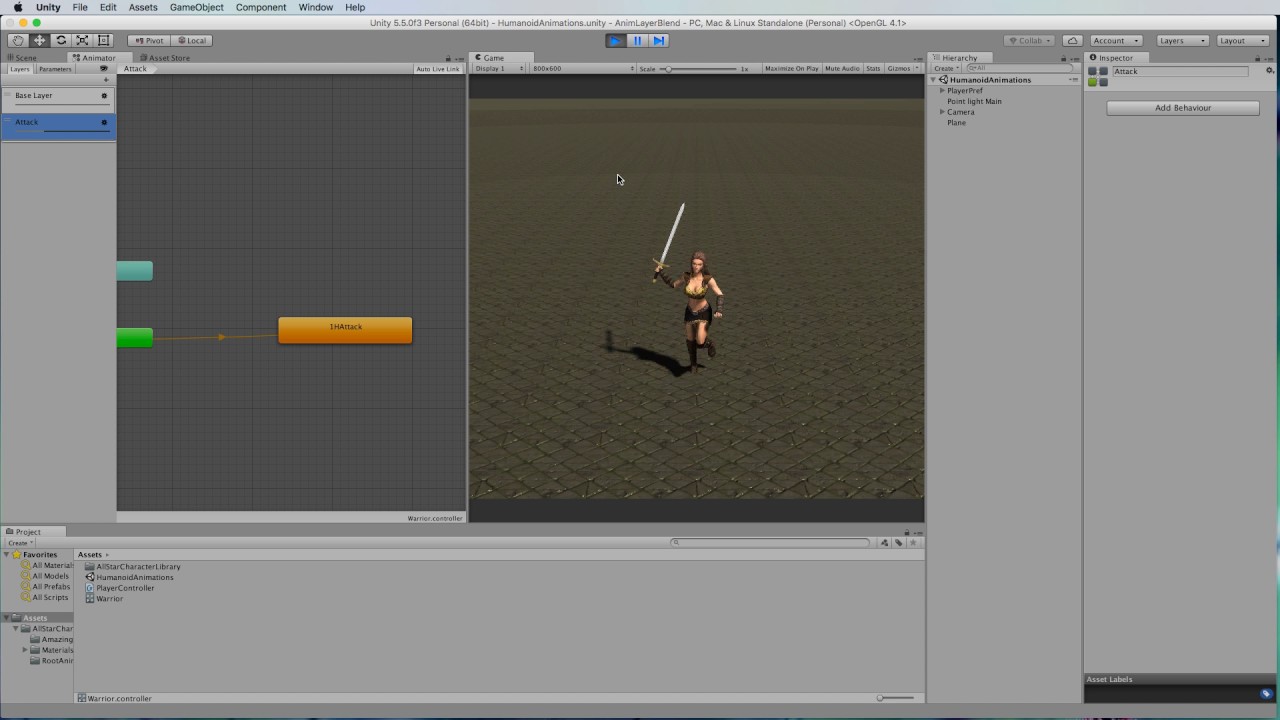 Creating Animation Layers and Masks in Unity 5
