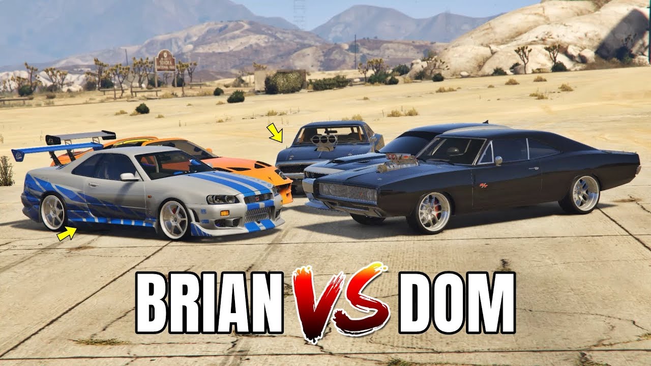 GTA 5 ONLINE - BRIAN VS DOM (PAUL WALKER VS VIN DIESEL)