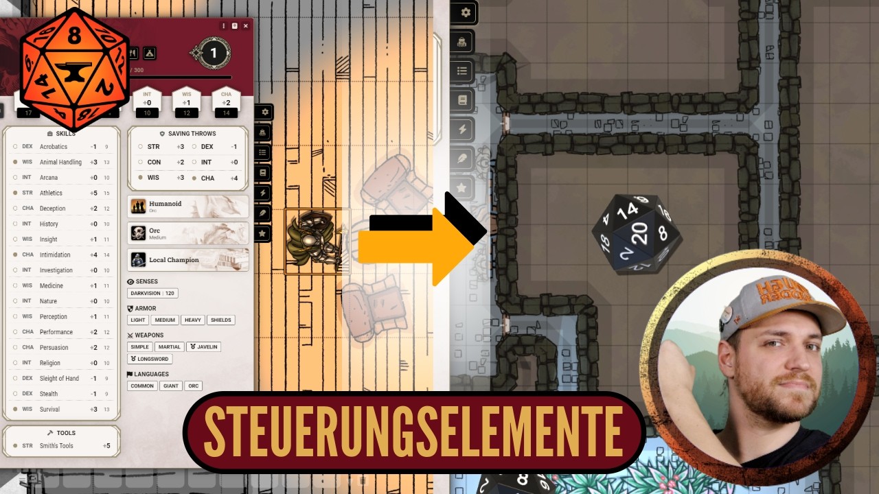 Einfach losspielen! Aber wie? - Foundry VTT Tutorial 4: Steuerungselemente und Bedienung