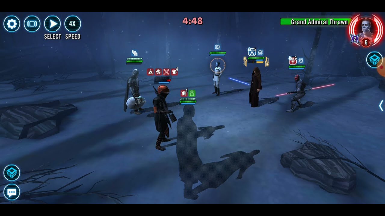 [3v3] Fennec/Greef/BAM (95% pen) + burner vs. LV/Maul/Thrawn (15% HP, 200% d): 20 banners
