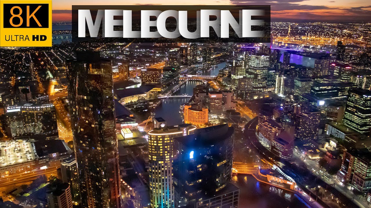 Flying over Melbourne  Australia in 8K UHD Drone | 8K Visual 8D Audio